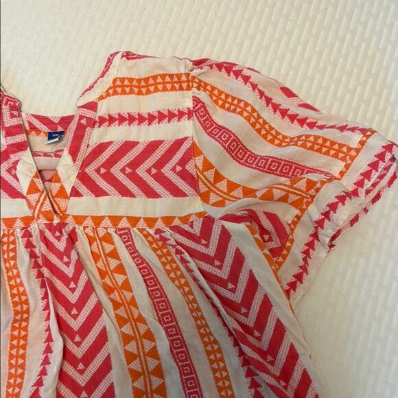 Old Navy Pink and Orange Geometric Blouse Size XXL - Picture 5 of 10